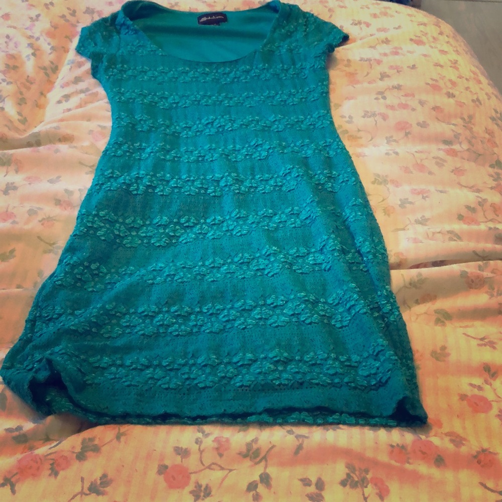 Blue floral dress